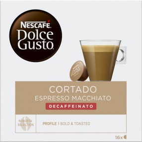 NESCAFE DOLCE GUSTO Cafe cortado espresso Descafeinado 16 capsulas